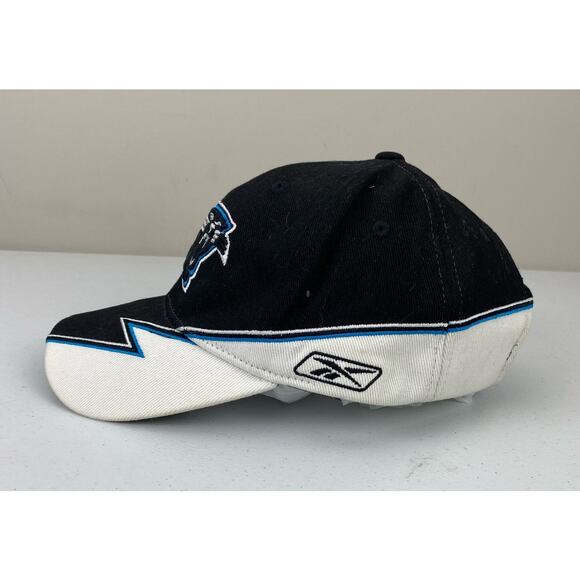 VTG Y2K Reebok NFL Carolina Panthers all-over print graphic strapback hat - Picture 4 of 7